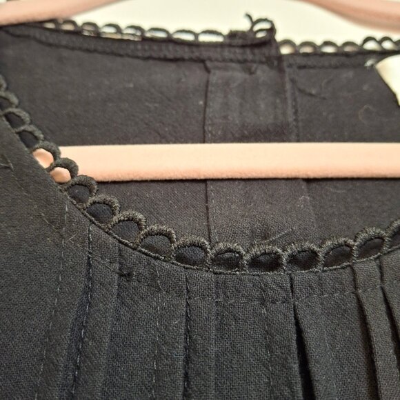 Modest Midi Asymmetric Hem Dress Size 2XL BIU BIU Black Long Sleeve Round Neck - Picture 9 of 16